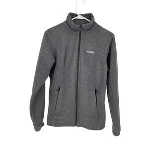 Columbia Gray Women's Full‎ Zip Fleece Sweater - Size Medium